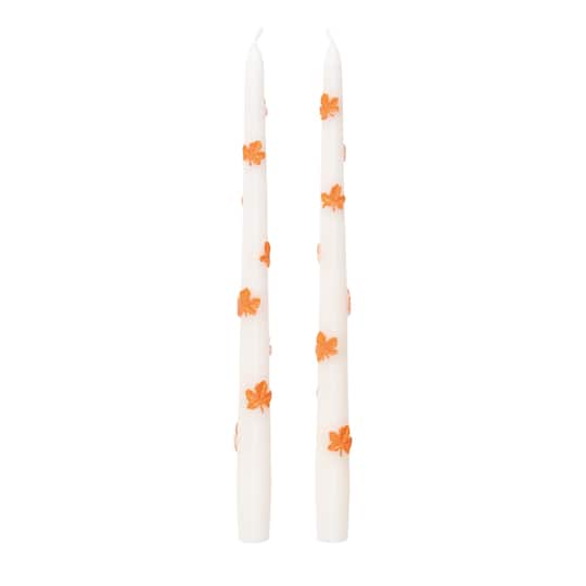12" Maple Leaves Taper Candles, 2ct. by Ashland®